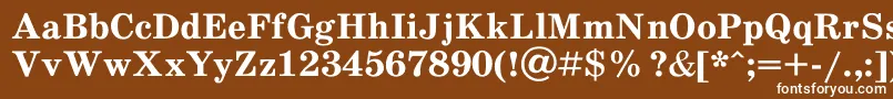 フォントSchoolb0 – 茶色の背景に白い文字