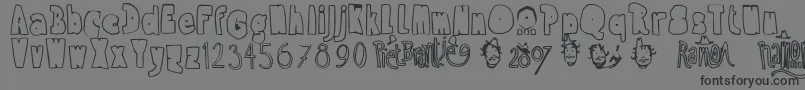 RamonBold Font – Black Fonts on Gray Background