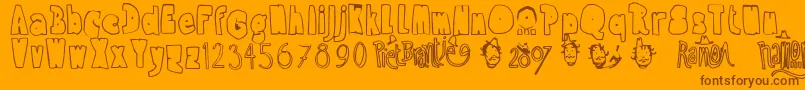 RamonBold Font – Brown Fonts on Orange Background