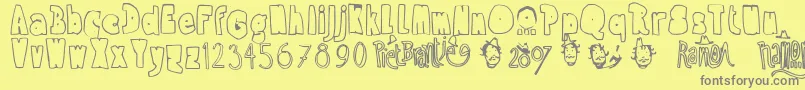 RamonBold Font – Gray Fonts on Yellow Background