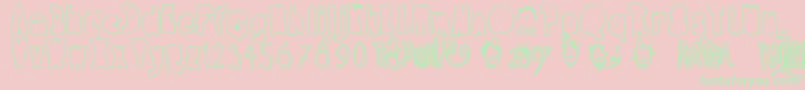 RamonBold Font – Green Fonts on Pink Background