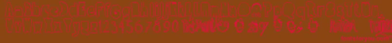 RamonBold Font – Red Fonts on Brown Background