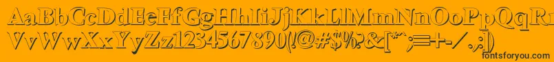 VenturaShadowBold Font – Black Fonts on Orange Background