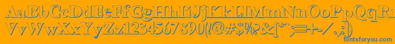 VenturaShadowBold Font – Blue Fonts on Orange Background