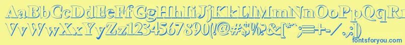 VenturaShadowBold Font – Blue Fonts on Yellow Background
