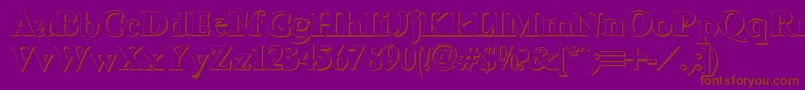 VenturaShadowBold Font – Brown Fonts on Purple Background