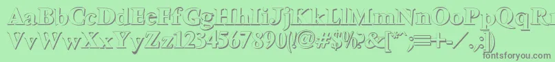 VenturaShadowBold Font – Gray Fonts on Green Background