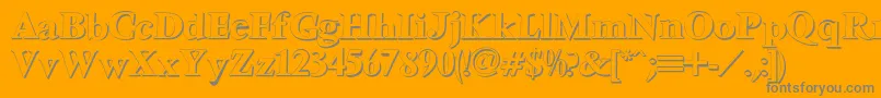 VenturaShadowBold Font – Gray Fonts on Orange Background