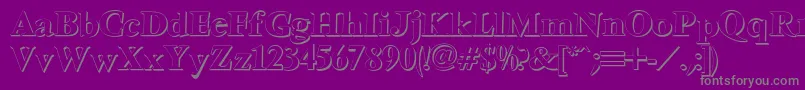 VenturaShadowBold-Schriftart – Graue Schriften auf violettem Hintergrund