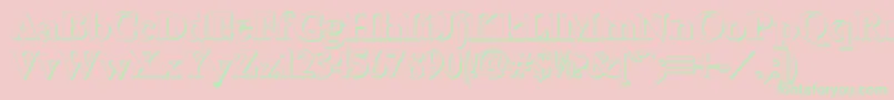 VenturaShadowBold-Schriftart – Grüne Schriften auf rosa Hintergrund