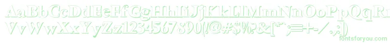 VenturaShadowBold Font – Green Fonts on White Background