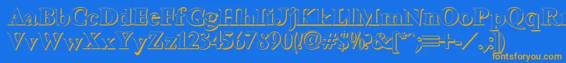 VenturaShadowBold Font – Orange Fonts on Blue Background