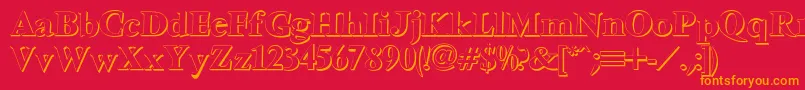 VenturaShadowBold Font – Orange Fonts on Red Background