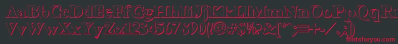 VenturaShadowBold Font – Red Fonts on Black Background