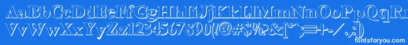 VenturaShadowBold Font – White Fonts on Blue Background