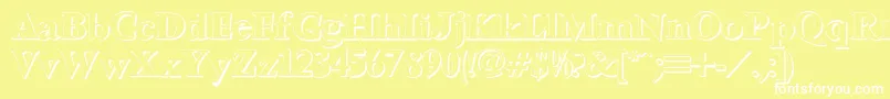 VenturaShadowBold Font – White Fonts on Yellow Background