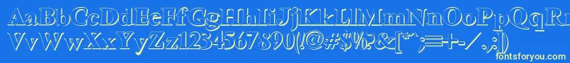 VenturaShadowBold Font – Yellow Fonts on Blue Background