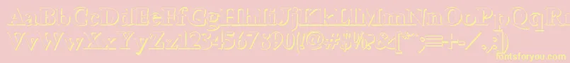 VenturaShadowBold Font – Yellow Fonts on Pink Background