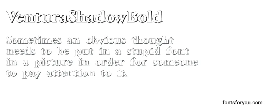 Review of the VenturaShadowBold Font