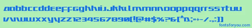 Ultramarinesbold Font – Blue Fonts on Green Background