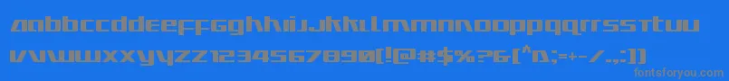 Ultramarinesbold Font – Gray Fonts on Blue Background