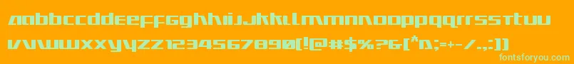Ultramarinesbold Font – Green Fonts on Orange Background