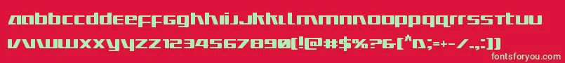 Ultramarinesbold Font – Green Fonts on Red Background