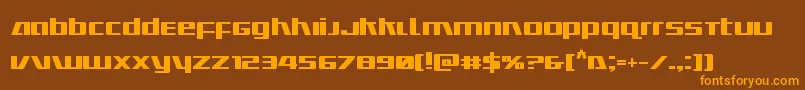 Police Ultramarinesbold – polices orange sur fond brun