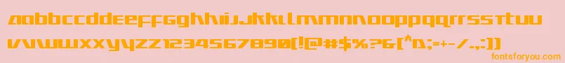 Ultramarinesbold Font – Orange Fonts on Pink Background