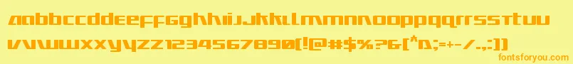 Ultramarinesbold Font – Orange Fonts on Yellow Background