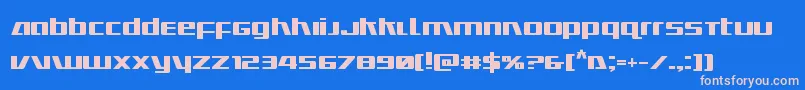 Ultramarinesbold Font – Pink Fonts on Blue Background