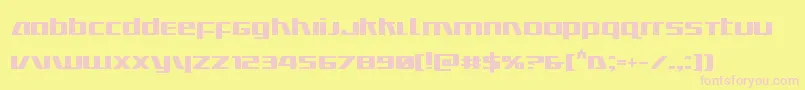 Ultramarinesbold Font – Pink Fonts on Yellow Background