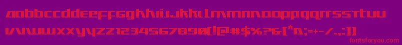 Ultramarinesbold-Schriftart – Rote Schriften auf violettem Hintergrund