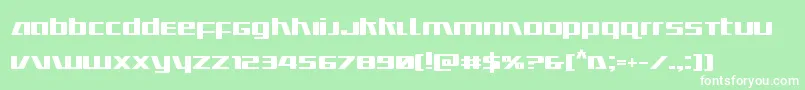 Ultramarinesbold-Schriftart – Weiße Schriften auf grünem Hintergrund