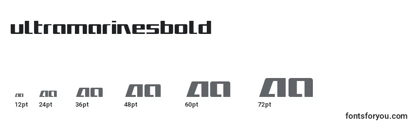 Ultramarinesbold Font Sizes