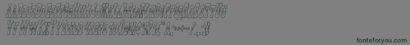 Czcionka Youngerbros3Dital – czarne czcionki na szarym tle