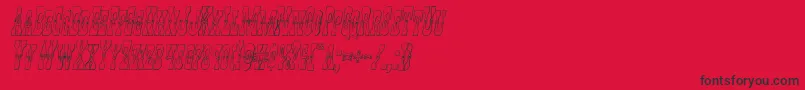 Шрифт Youngerbros3Dital – чёрные шрифты на красном фоне