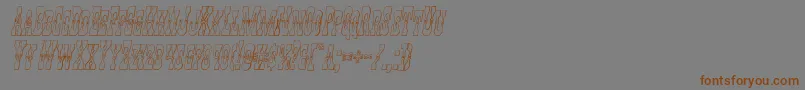 Youngerbros3Dital Font – Brown Fonts on Gray Background