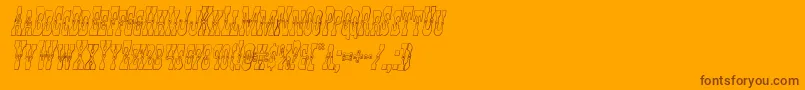 Шрифт Youngerbros3Dital – коричневые шрифты на оранжевом фоне