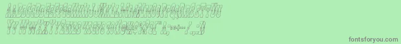 Youngerbros3Dital Font – Gray Fonts on Green Background