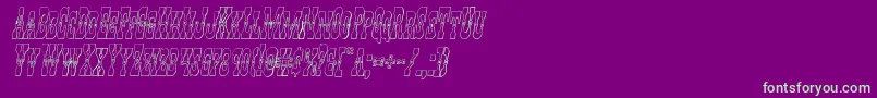 Youngerbros3Dital Font – Green Fonts on Purple Background