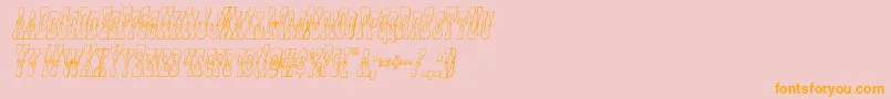 Youngerbros3Dital-Schriftart – Orangefarbene Schriften auf rosa Hintergrund