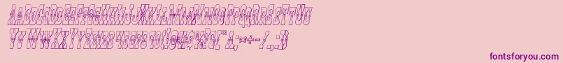 Youngerbros3Dital Font – Purple Fonts on Pink Background