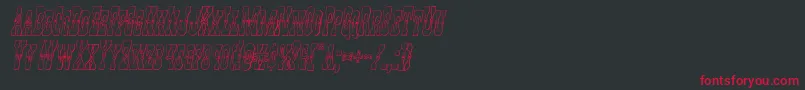 Youngerbros3Dital Font – Red Fonts on Black Background