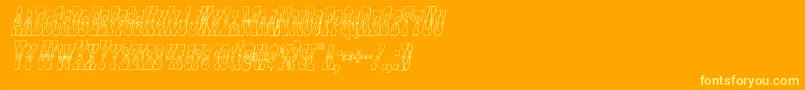 Youngerbros3Dital Font – Yellow Fonts on Orange Background