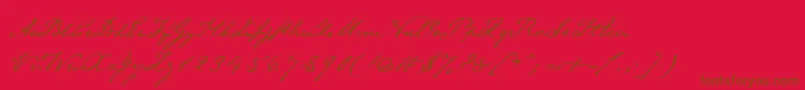 Emilyaustin Font – Brown Fonts on Red Background