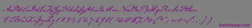 Emilyaustin-Schriftart – Violette Schriften auf grauem Hintergrund