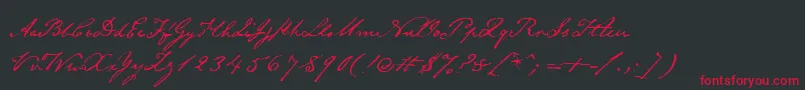 Emilyaustin Font – Red Fonts on Black Background