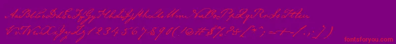 Emilyaustin Font – Red Fonts on Purple Background