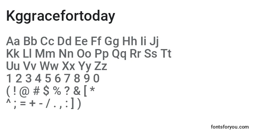 Fuente Kggracefortoday - alfabeto, números, caracteres especiales